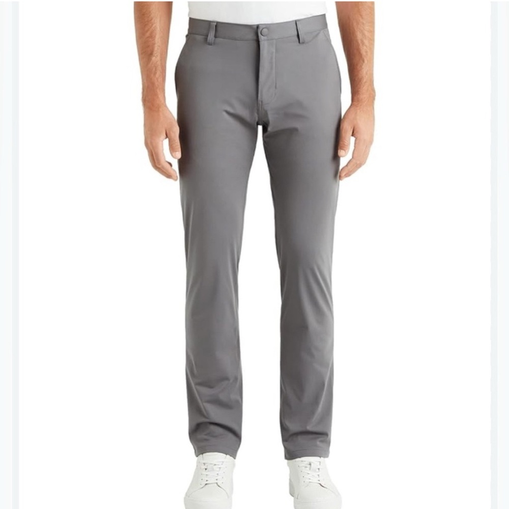 RHÔNE Men's Grey Commuter Pant. Size 38 x 31